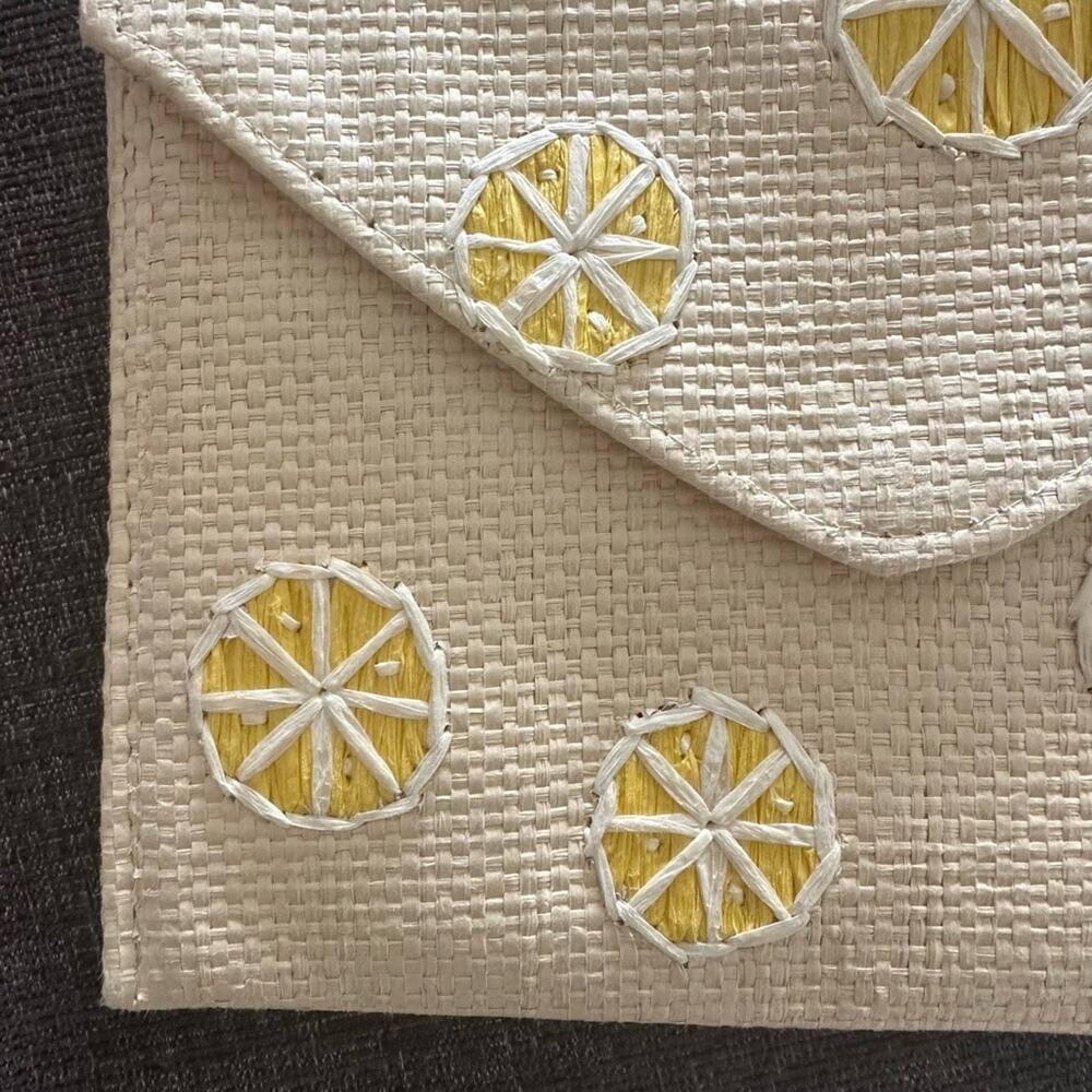 Clements Ribeiro Pop Lemon Embroidered Envelope Clutch - Picture 2 of 7